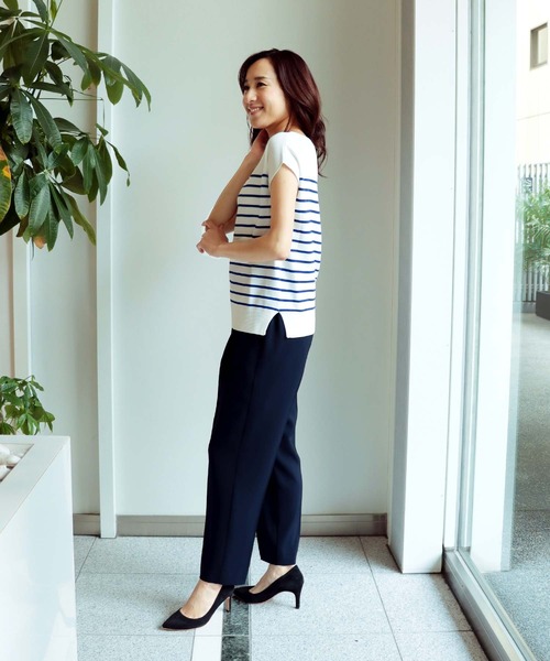 Jines（ジネス）の「ソリビアビンテージテーパードパンツ（その他パンツ・レディース・アッシュグレー/ネイビー/グレー・38）」の6枚目の写真