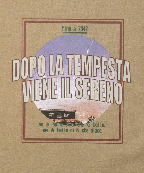 n'OrLABEL(ノアールレーベル)の「『ツアープリントリサイクルTシャツ』(Tシャツ/カットソー・レディース・チャコールグレー/ダークグリーン/ベージュ・FREE)」の6枚目の写真