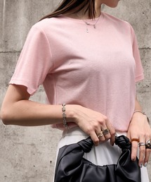 夏の抜け感アイテム シアーラメ Tシャツ