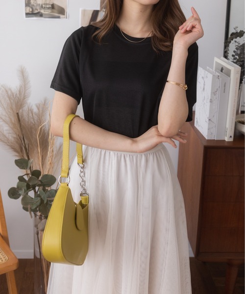 Ada.(エイダ)の「夏の抜け感アイテム シアーラメ Tシャツ(Tシャツ/カットソー・レディース・ホワイト/ブラック/ピンク・M/L)」の4枚目の写真