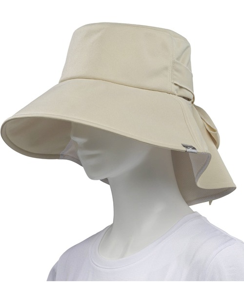MIZUNO（ミズノ　）の「ＵＶ垂れ付きリボンハット（ハット・レディース・シルバーグレー/ベージュ/ブラック・FREE）」の3枚目の写真