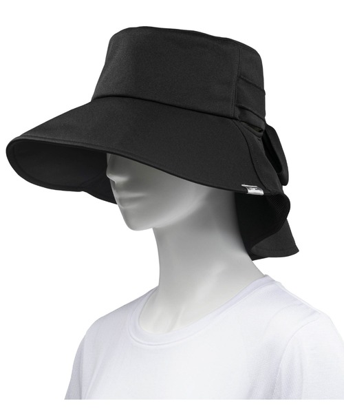 MIZUNO（ミズノ　）の「ＵＶ垂れ付きリボンハット（ハット・レディース・シルバーグレー/ベージュ/ブラック・FREE）」の2枚目の写真