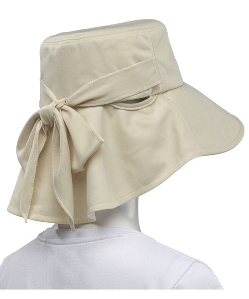 MIZUNO（ミズノ　）の「ＵＶ垂れ付きリボンハット（ハット・レディース・シルバーグレー/ベージュ/ブラック・FREE）」の9枚目の写真