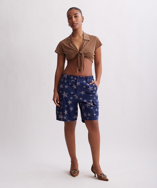 Saturdays NYC(サタデーズ ニューヨークシティ )の「Jillian Tie Front Top(その他トップス・レディース・ミント/ブラウン系その他2・M/S)」の4枚目の写真