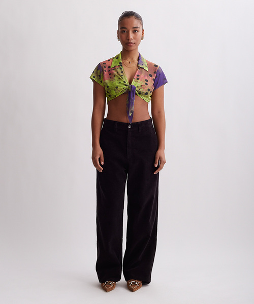 Saturdays NYC(サタデーズ ニューヨークシティ )の「Jillian Tie Front Top(その他トップス・レディース・ミント/ブラウン系その他2・M/S)」の7枚目の写真