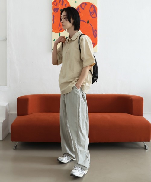 FOLLOWIN（フォロウィン）の「[UNISEX] ナイロンサイドバルーンパンツ（スウェットパンツ・レディース・ブラック/ブルー/ライトグレー/ピンク・FREE）」の17枚目の写真