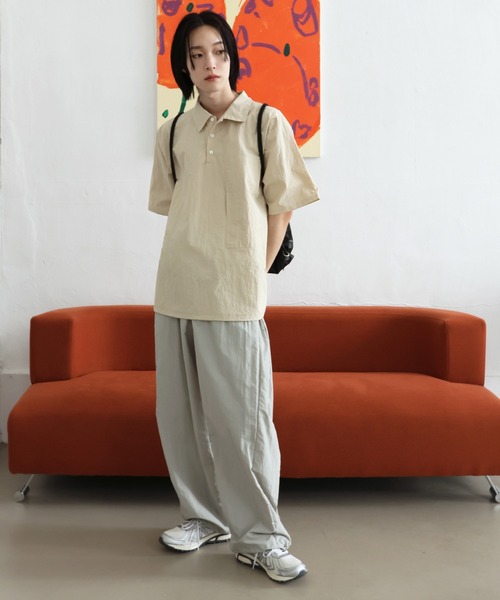 FOLLOWIN（フォロウィン）の「[UNISEX] ナイロンサイドバルーンパンツ（スウェットパンツ・レディース・ブラック/ブルー/ライトグレー/ピンク・FREE）」の9枚目の写真