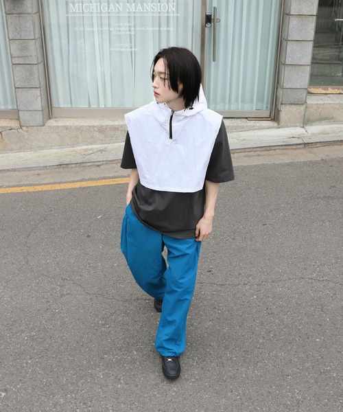FOLLOWIN（フォロウィン）の「[UNISEX] ナイロンサイドバルーンパンツ（スウェットパンツ・レディース・ブラック/ブルー/ライトグレー/ピンク・FREE）」の14枚目の写真