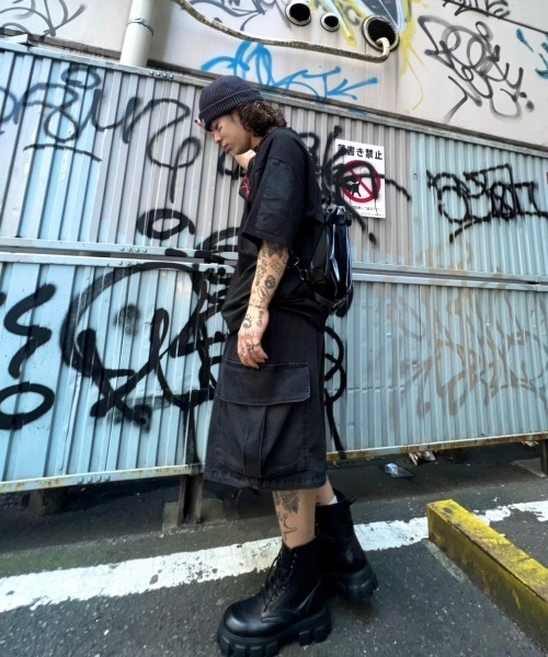 Basic Pleasure Mode（ベーシックプレジャーモード）の「【Basic Pleasure Mode/ ベーシックプレジャーモード 】PU ONE SHOULDER BAG/ フェイクレザー ワンショルダーバッグ ボディバッグ リュック（ショルダーバッグ・メンズ・ブラック・ONE SIZE）」の14枚目の写真