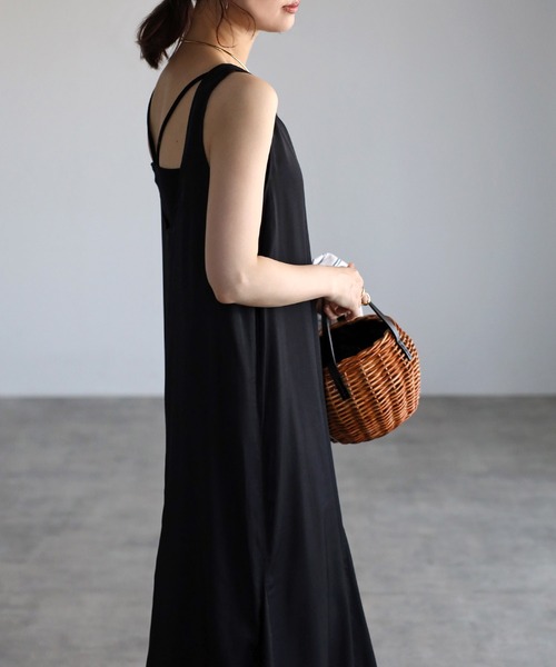 裾フレアタンクロングワンピース（ワンピース）｜Bonjour Sagan