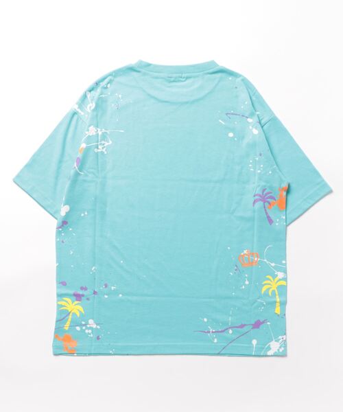BABYDOLL(ベビードール)の「親子お揃い SUMMER ペイントTシャツ 8393A (ボトム別売り)(Tシャツ/カットソー・レディース・ターコイズブルー/ブラック・M/XL/S/L)」の3枚目の写真