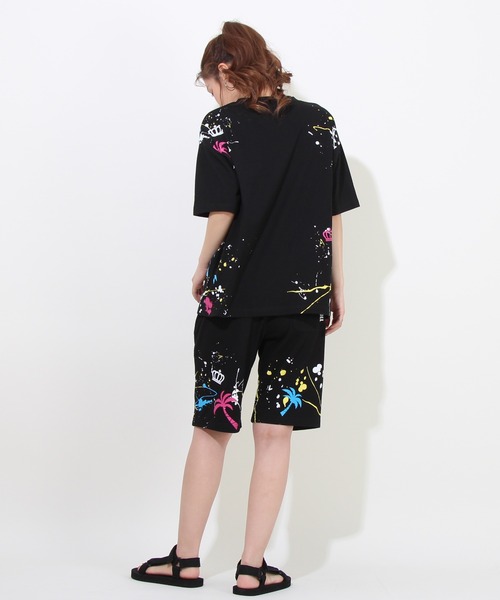 BABYDOLL(ベビードール)の「親子お揃い SUMMER ペイントTシャツ 8393A (ボトム別売り)(Tシャツ/カットソー・レディース・ターコイズブルー/ブラック・M/XL/S/L)」の5枚目の写真