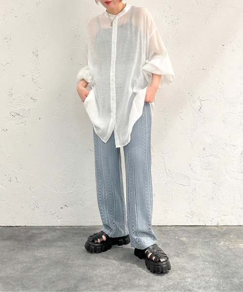 apres jour mignon(アプレジュールミニョン)の「レースパンツ【SETUP着用可能】【ZOZOTOWN限定アイテム】(その他パンツ・レディース・アイボリー/ブルー・SMALL/X-LARGE/MEDIUM)」の9枚目の写真