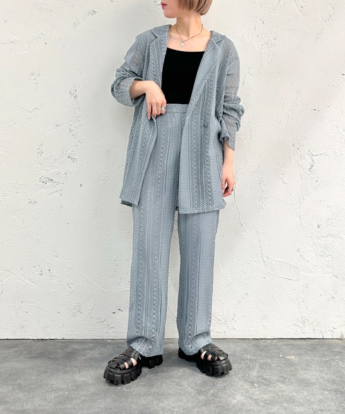 apres jour mignon(アプレジュールミニョン)の「レースパンツ【SETUP着用可能】【ZOZOTOWN限定アイテム】(その他パンツ・レディース・アイボリー/ブルー・SMALL/X-LARGE/MEDIUM)」の6枚目の写真