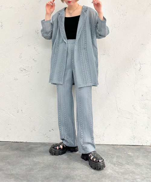 apres jour mignon(アプレジュールミニョン)の「レースパンツ【SETUP着用可能】【ZOZOTOWN限定アイテム】(その他パンツ・レディース・アイボリー/ブルー・SMALL/X-LARGE/MEDIUM)」の12枚目の写真
