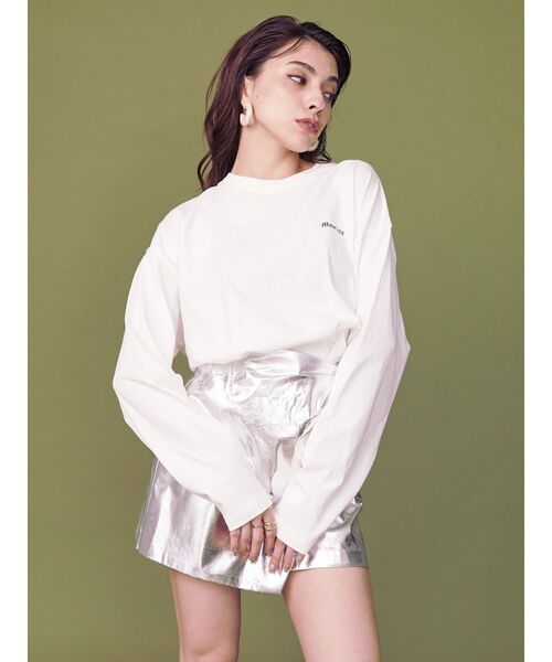 EVRIS（エヴリス）の「バックルデザインラップミニスカート（スカート・レディース・ブラック/シルバー・SMALL/MEDIUM）」の5枚目の写真