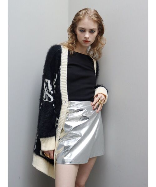 EVRIS（エヴリス）の「バックルデザインラップミニスカート（スカート・レディース・ブラック/シルバー・SMALL/MEDIUM）」の16枚目の写真