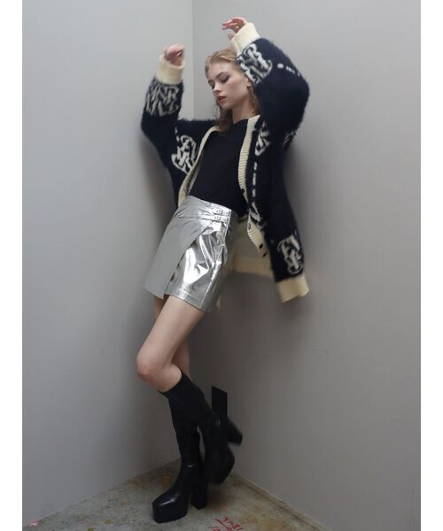 EVRIS（エヴリス）の「バックルデザインラップミニスカート（スカート・レディース・ブラック/シルバー・SMALL/MEDIUM）」の18枚目の写真