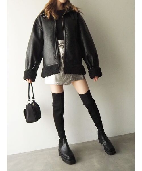 EVRIS（エヴリス）の「バックルデザインラップミニスカート（スカート・レディース・ブラック/シルバー・SMALL/MEDIUM）」の19枚目の写真