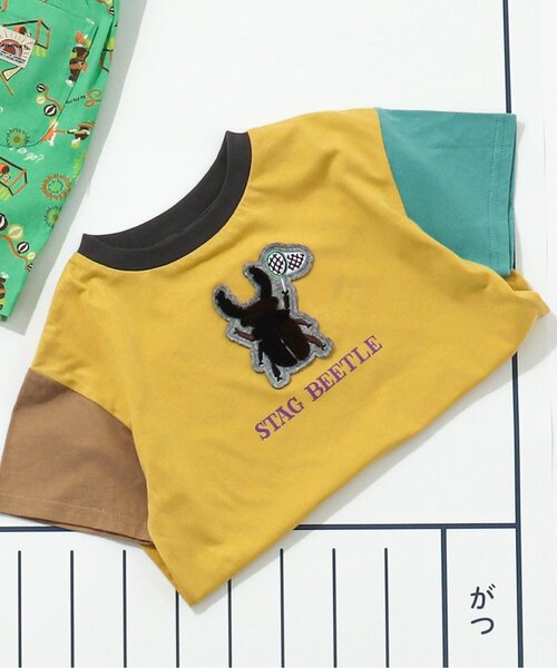 BREEZE（ブリーズ）の「【10色展開/プチプラ】サマーバケーションTシャツ（Tシャツ/カットソー・キッズ・レインボー/オフホワイト/グリーン/ライム/チャコール/オレンジ/イエロー/ベージュ/ピンク/ターコイズブルー・110/80/100/90/140/120/130）」の8枚目の写真