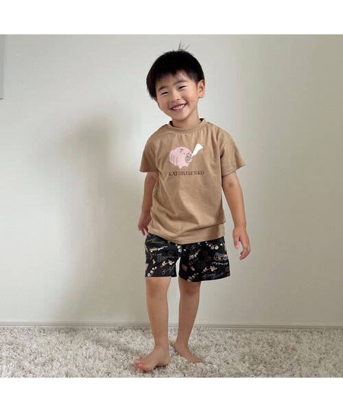 BREEZE（ブリーズ）の「【10色展開/プチプラ】サマーバケーションTシャツ（Tシャツ/カットソー・キッズ・レインボー/オフホワイト/グリーン/ライム/チャコール/オレンジ/イエロー/ベージュ/ピンク/ターコイズブルー・110/80/100/90/140/120/130）」の11枚目の写真