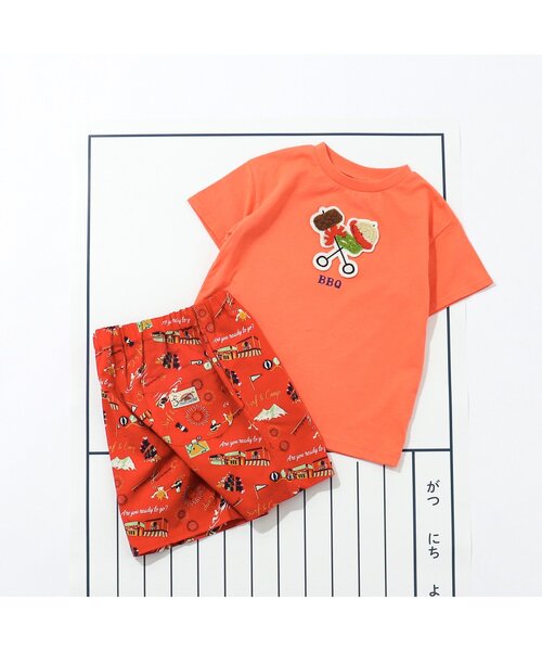 BREEZE（ブリーズ）の「【10色展開/プチプラ】サマーバケーションTシャツ（Tシャツ/カットソー・キッズ・レインボー/オフホワイト/グリーン/ライム/チャコール/オレンジ/イエロー/ベージュ/ピンク/ターコイズブルー・110/80/100/90/140/120/130）」の15枚目の写真