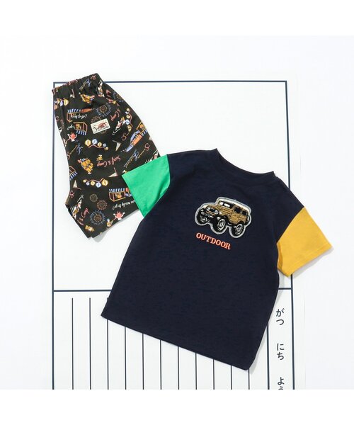 BREEZE（ブリーズ）の「【10色展開/プチプラ】サマーバケーションTシャツ（Tシャツ/カットソー・キッズ・レインボー/オフホワイト/グリーン/ライム/チャコール/オレンジ/イエロー/ベージュ/ピンク/ターコイズブルー・110/80/100/90/140/120/130）」の17枚目の写真