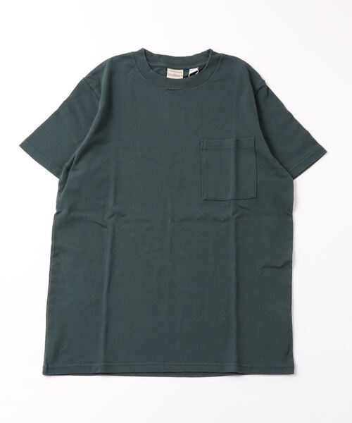 Goodwear(グッドウェア)の「Good wear ポケット付き S/S TEE(Tシャツ/カットソー・メンズ・ダークブラウン/グレー/ホワイト/ブラック/ブルー系/ダークグリーン/オレンジ・L/M/XL)」の1枚目の写真