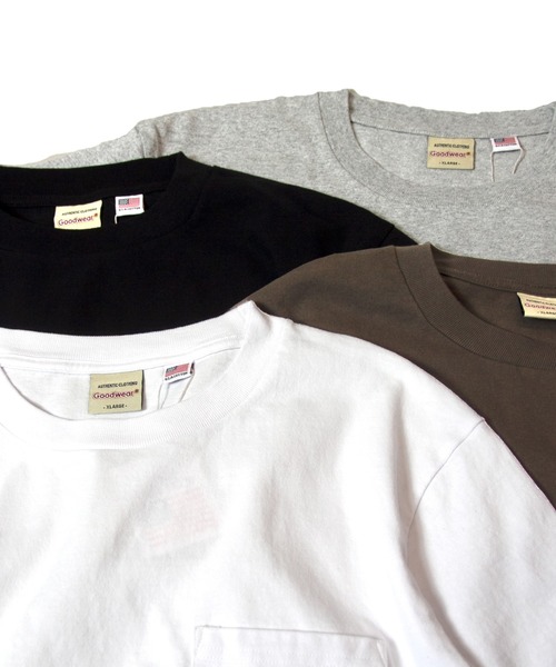 Goodwear(グッドウェア)の「Good wear ポケット付き S/S TEE(Tシャツ/カットソー・メンズ・ダークブラウン/グレー/ホワイト/ブラック/ブルー系/ダークグリーン/オレンジ・L/M/XL)」の15枚目の写真