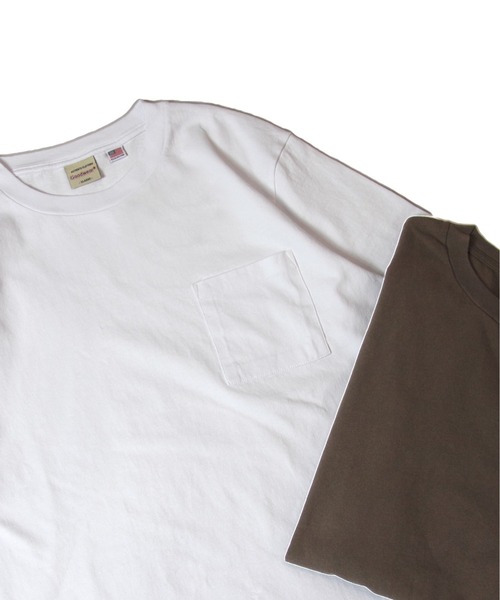 Goodwear(グッドウェア)の「Good wear ポケット付き S/S TEE(Tシャツ/カットソー・メンズ・ダークブラウン/グレー/ホワイト/ブラック/ブルー系/ダークグリーン/オレンジ・L/M/XL)」の16枚目の写真