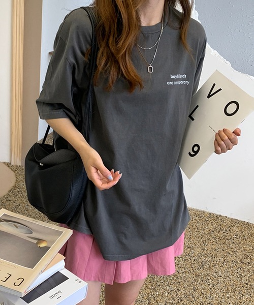 VitaFelice(ヴィータフェリーチェ)の「ワンポイント 半袖Tシャツ(Tシャツ/カットソー・レディース・ピンク系その他/グレー/ホワイト/グリーン・FREE)」の10枚目の写真