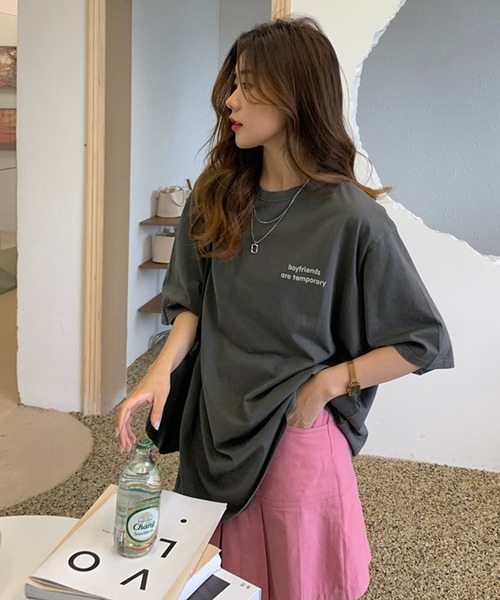 VitaFelice(ヴィータフェリーチェ)の「ワンポイント 半袖Tシャツ(Tシャツ/カットソー・レディース・ピンク系その他/グレー/ホワイト/グリーン・FREE)」の11枚目の写真