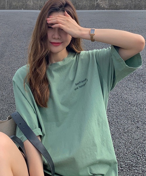 VitaFelice(ヴィータフェリーチェ)の「ワンポイント 半袖Tシャツ(Tシャツ/カットソー・レディース・ピンク系その他/グレー/ホワイト/グリーン・FREE)」の15枚目の写真