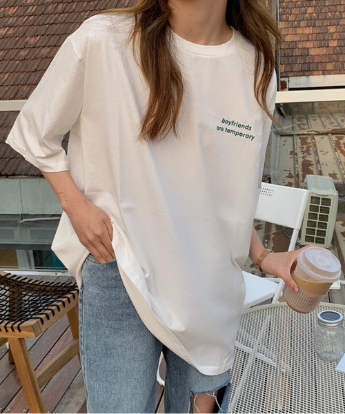 VitaFelice(ヴィータフェリーチェ)の「ワンポイント 半袖Tシャツ(Tシャツ/カットソー・レディース・ピンク系その他/グレー/ホワイト/グリーン・FREE)」の17枚目の写真