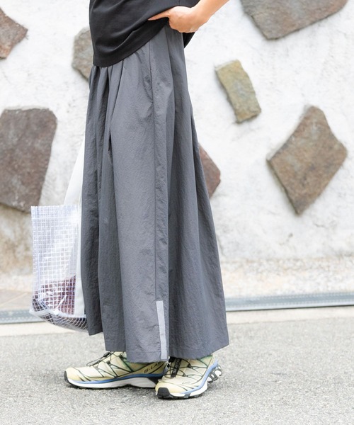 EKAL（エカル）の「『UVカット』『撥水』ネイチャークリーンスカート（スカート・レディース・チャコールグレー/グリーン・ONE）」の8枚目の写真