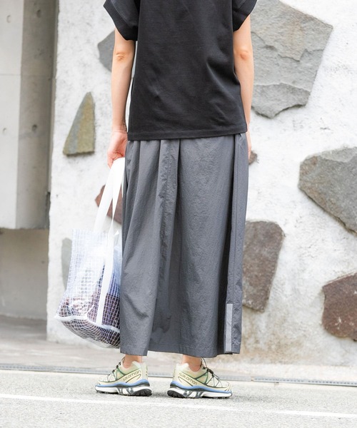 EKAL（エカル）の「『UVカット』『撥水』ネイチャークリーンスカート（スカート・レディース・チャコールグレー/グリーン・ONE）」の10枚目の写真