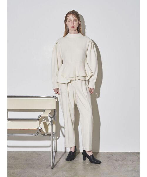 ELENDEEK(エレンディーク)の「ツイルベイカーパンツ(その他パンツ・レディース・ブラック/オフホワイト・01/02)」の9枚目の写真