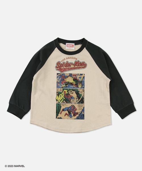 スパイダーマン ロンT 長袖 MARVEL マーベル MARVEL マーベル Tシャツ ロンT 袖 プリント ロゴ