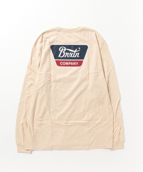 BRIXTON(ブリクストン)の「BRIXTON/ブリクストン ロンT バックプリント レギュラーフィット 薄手 16733(Tシャツ/カットソー・メンズ・クリーム/ブラック・L/M)」の3枚目の写真
