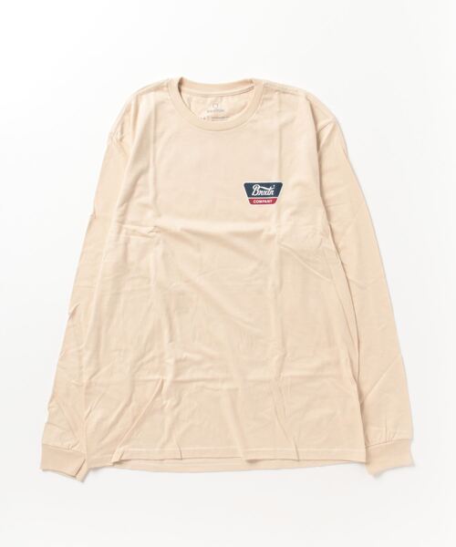 BRIXTON(ブリクストン)の「BRIXTON/ブリクストン ロンT バックプリント レギュラーフィット 薄手 16733(Tシャツ/カットソー・メンズ・クリーム/ブラック・L/M)」の4枚目の写真