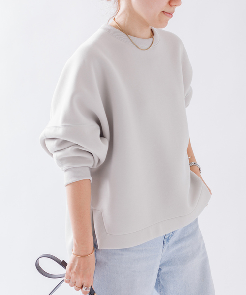 Rouge vif Anna（ルージュヴィフアンナ）の「ダンボールプルオーバー（スウェット・レディース・ブラウン/ベージュ/オフホワイト・フリー）」の3枚目の写真