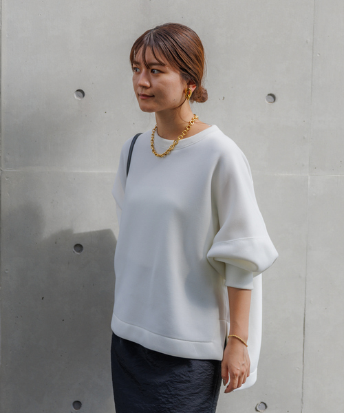 Rouge vif Anna（ルージュヴィフアンナ）の「ダンボールプルオーバー（スウェット・レディース・ブラウン/ベージュ/オフホワイト・フリー）」の4枚目の写真