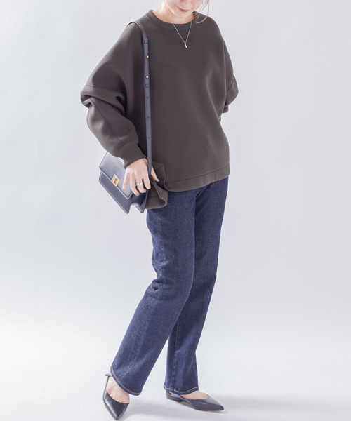 Rouge vif Anna（ルージュヴィフアンナ）の「ダンボールプルオーバー（スウェット・レディース・ブラウン/ベージュ/オフホワイト・フリー）」の9枚目の写真