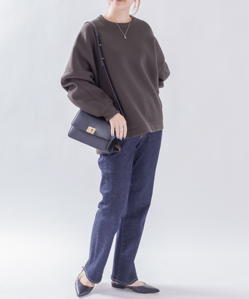 Rouge vif Anna（ルージュヴィフアンナ）の「ダンボールプルオーバー（スウェット・レディース・ブラウン/ベージュ/オフホワイト・フリー）」の19枚目の写真