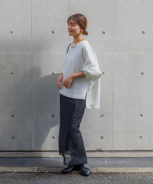 Rouge vif Anna（ルージュヴィフアンナ）の「ダンボールプルオーバー（スウェット・レディース・ブラウン/ベージュ/オフホワイト・フリー）」の5枚目の写真