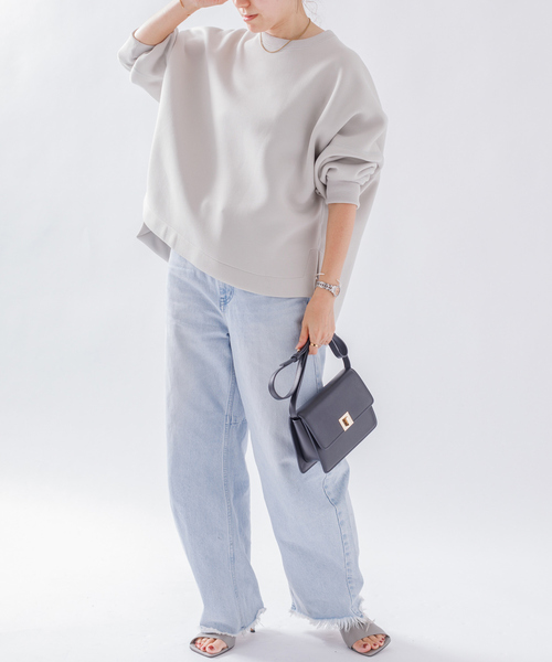 Rouge vif Anna（ルージュヴィフアンナ）の「ダンボールプルオーバー（スウェット・レディース・ブラウン/ベージュ/オフホワイト・フリー）」の13枚目の写真