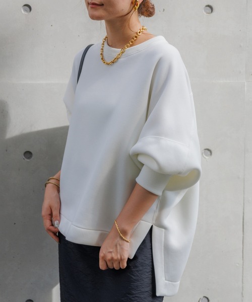 Rouge vif Anna（ルージュヴィフアンナ）の「ダンボールプルオーバー（スウェット・レディース・ブラウン/ベージュ/オフホワイト・フリー）」の2枚目の写真