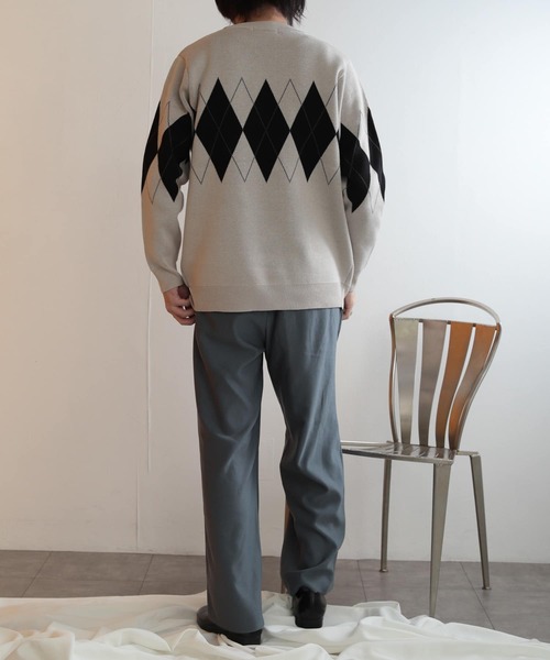 Godard Haberdashery アーガイルニット　セーター marvelous by Pierrot ニット アーガイル柄 モヘアタッチ