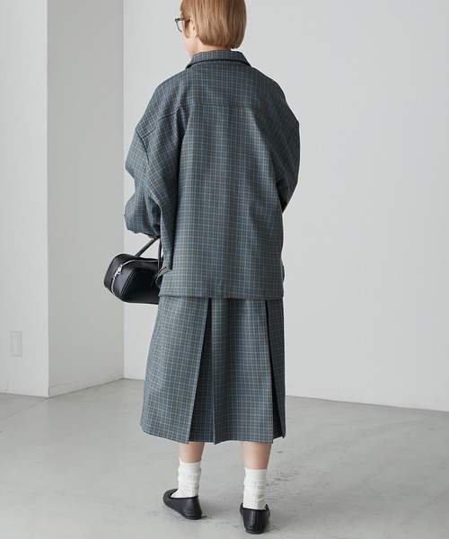 forksy.(フォルクシー)の「【forksy.】チェックビッグポケットサファリシャツ(シャツ/ブラウス・レディース・グレー/カーキ・FREE)」の9枚目の写真