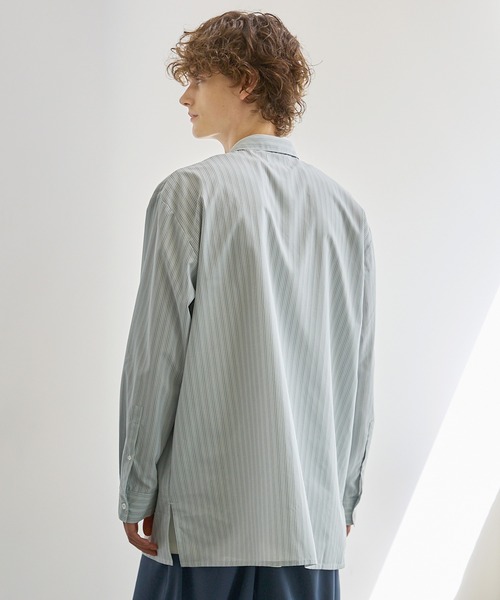 CTHY（シティ）の「マルチストライプ比翼オーバーサイズシャツ（シャツ/ブラウス・メンズ・サックスブルー/ブルー/グレー・L/M/S/XL）」の17枚目の写真